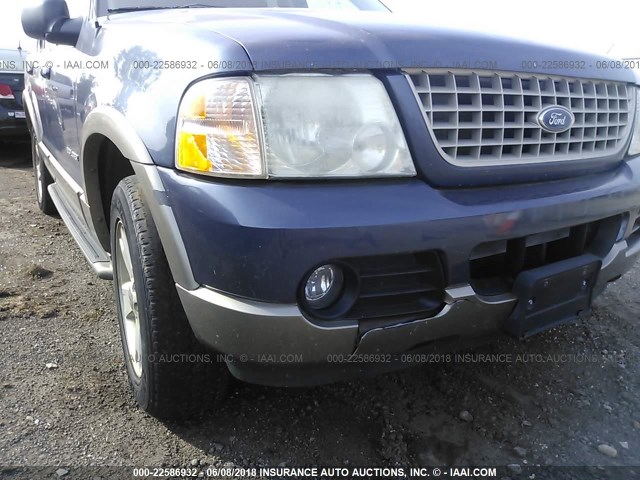 1FMZU74KX4UB21886 - 2004 FORD EXPLORER EDDIE BAUER BLUE photo 6