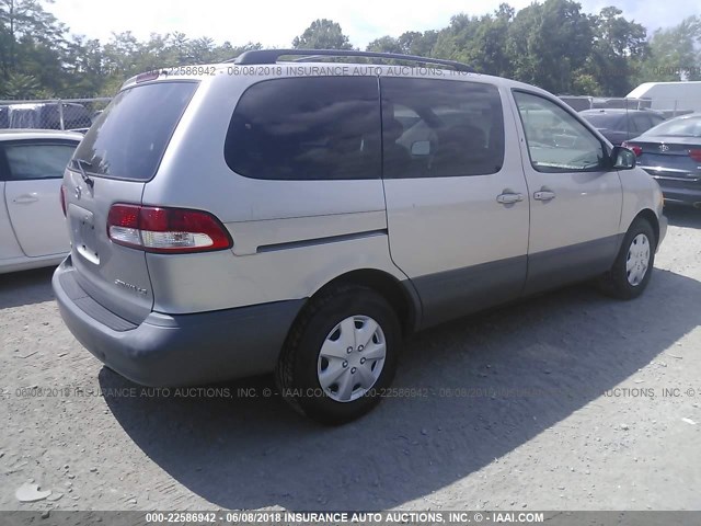 4T3ZF13C92U476134 - 2002 TOYOTA SIENNA LE/XLE SILVER photo 4