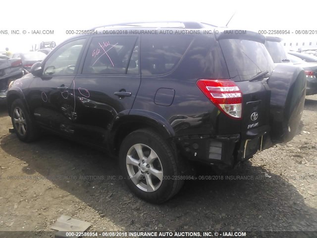 2T3DK4DV7BW039806 - 2011 TOYOTA RAV4 LIMITED BLACK photo 3