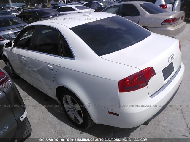 WAUAF78E16A140926 - 2006 AUDI A4 2/TURBO WHITE photo 3