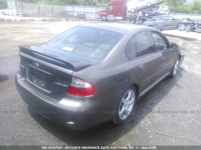 4S3BL616097216344 - 2009 SUBARU LEGACY 2.5I BROWN photo 4