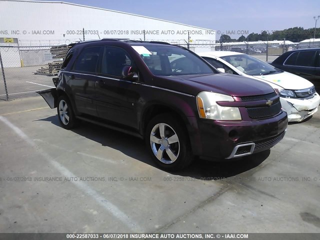 2CNDL537186044960 - 2008 CHEVROLET EQUINOX SPORT MAROON photo 1