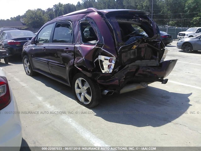 2CNDL537186044960 - 2008 CHEVROLET EQUINOX SPORT MAROON photo 3