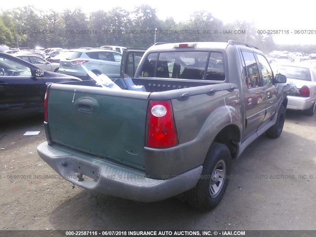 1FMZU67E11UA74243 - 2001 FORD EXPLORER SPORT TR  GREEN photo 4