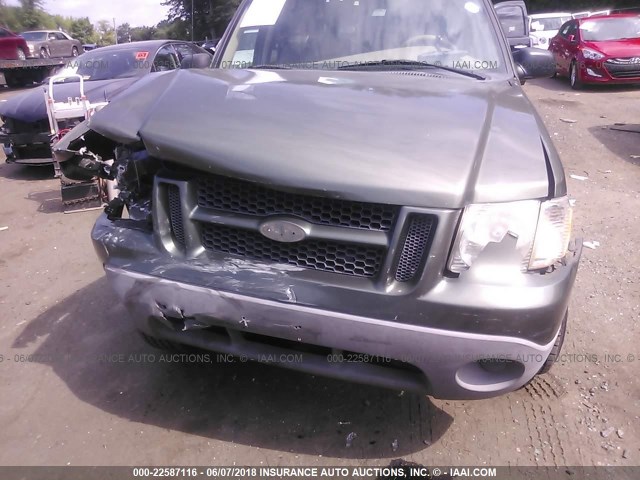 1FMZU67E11UA74243 - 2001 FORD EXPLORER SPORT TR  GREEN photo 6