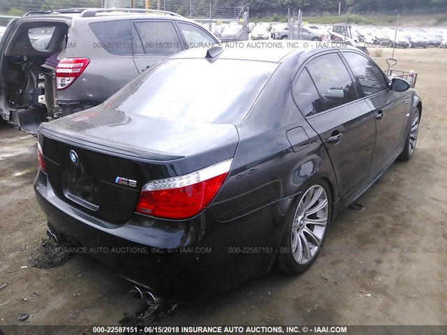 WBSNB93588CX09208 - 2008 BMW M5 BLACK photo 4