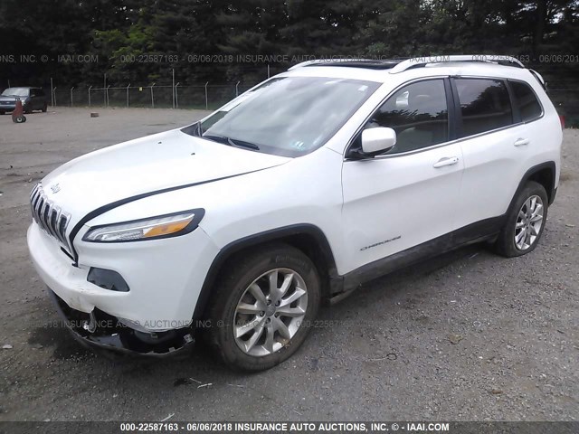 1C4PJMDS1HW582357 - 2017 JEEP CHEROKEE LIMITED WHITE photo 2