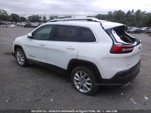 1C4PJMDS1HW582357 - 2017 JEEP CHEROKEE LIMITED WHITE photo 3