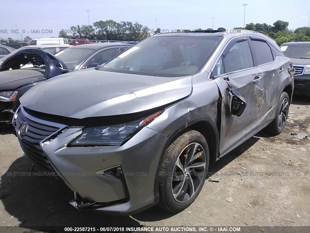 2T2ZZMCA7HC063618 - 2017 LEXUS RX 350/BASE/F SPORT GRAY photo 2