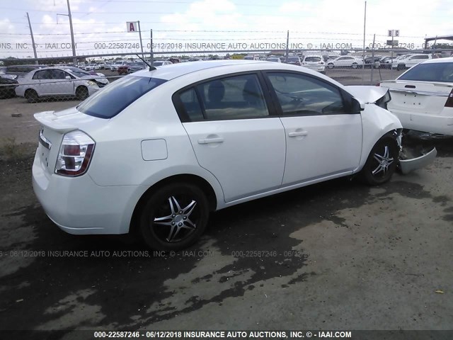 3N1AB6AP7BL679951 - 2011 NISSAN SENTRA 2.0/2.0S/SR/2.0SL WHITE photo 4