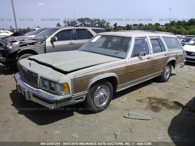 2MEBM78F4JX635299 - 1988 MERCURY MARQUIS COLONY PARK GS TAN photo 2