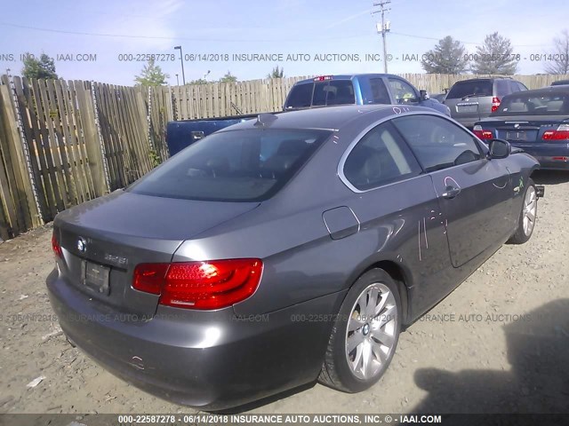 WBAKF3C57DJ385439 - 2013 BMW 328 XI GRAY photo 4