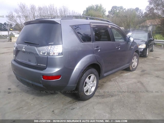 JA4LT21W99Z005834 - 2009 MITSUBISHI OUTLANDER ES GRAY photo 4