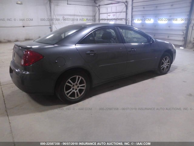 1G2ZF55B864180122 - 2006 PONTIAC G6 SE GRAY photo 4