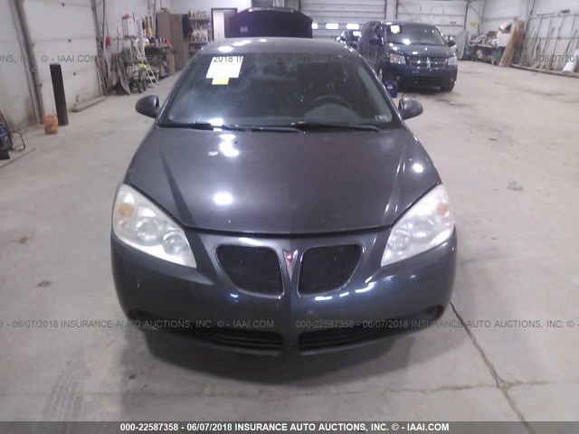 1G2ZF55B864180122 - 2006 PONTIAC G6 SE GRAY photo 6