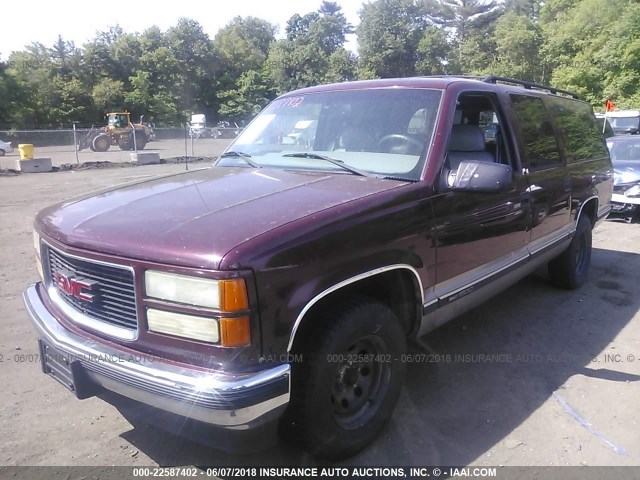 3GKEC16R1XG548253 - 1999 GMC SUBURBAN C1500 RED photo 2