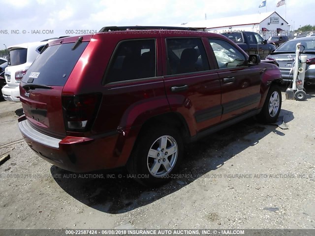 1J4GS48K06C187571 - 2006 JEEP GRAND CHEROKEE LAREDO/COLUMBIA/FREEDOM 红色 照片 4