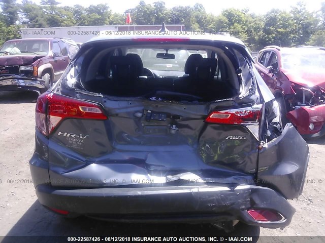 3CZRU6H79GM725422 - 2016 HONDA HR-V EXL GRAY photo 6