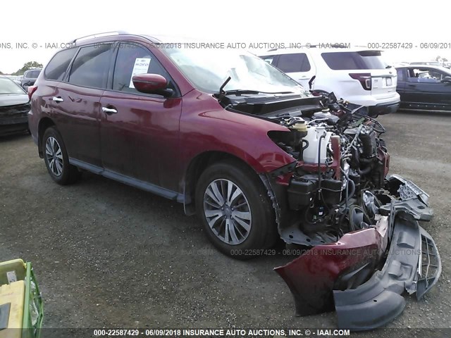 5N1DR2MM9HC683192 - 2017 NISSAN PATHFINDER S/SV/SL/PLATINUM RED photo 1