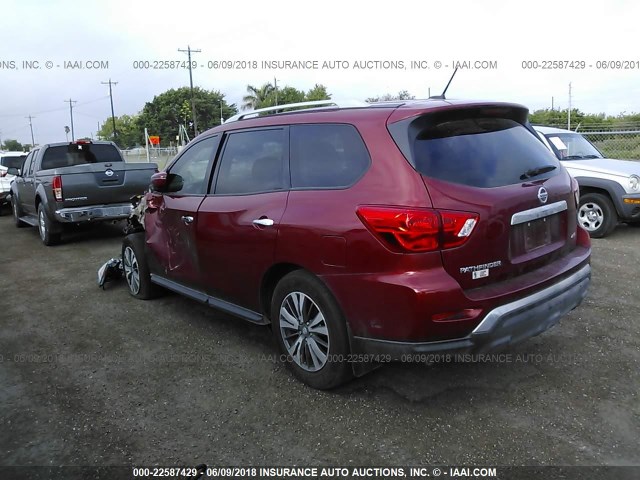 5N1DR2MM9HC683192 - 2017 NISSAN PATHFINDER S/SV/SL/PLATINUM 红色 照片 3