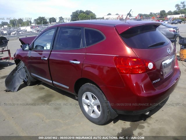 JN8AS5MTXCW275428 - 2012 NISSAN ROGUE S/SV RED photo 3