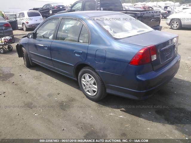 2HGES16334H606774 - 2004 HONDA CIVIC DX VP Mavi foto 3