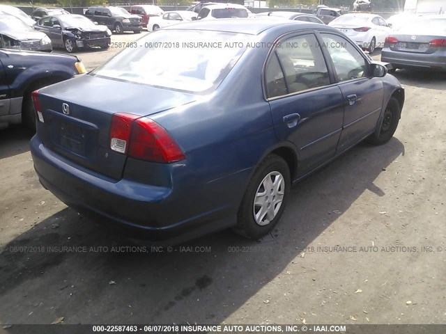 2HGES16334H606774 - 2004 HONDA CIVIC DX VP Mavi foto 4