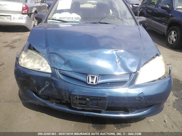 2HGES16334H606774 - 2004 HONDA CIVIC DX VP Mavi foto 6