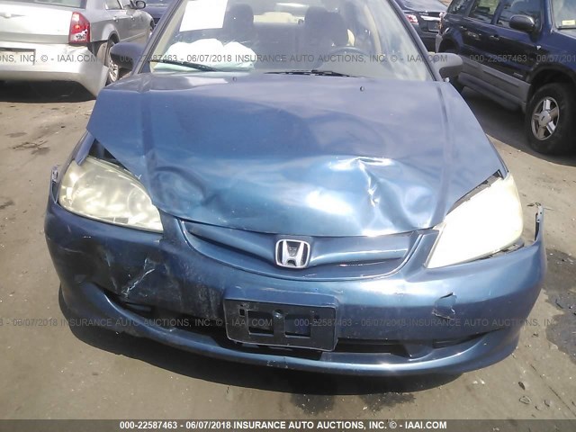 2HGES16334H606774 - 2004 HONDA CIVIC DX VP BLUE photo 6