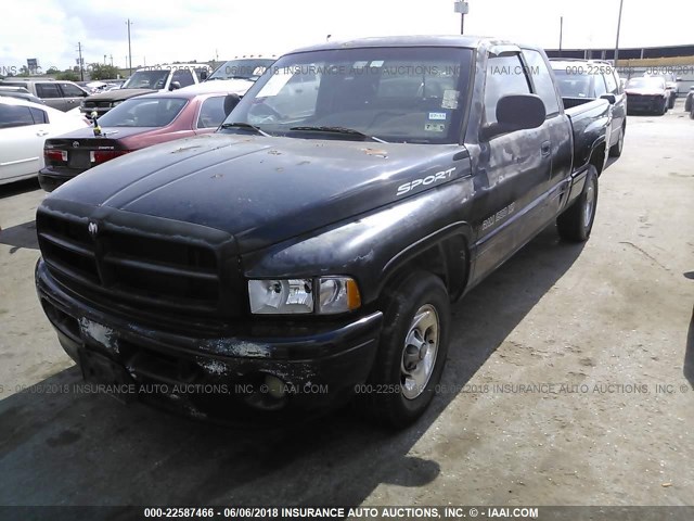 3B7HC13Z3XM557373 - 1999 DODGE RAM 1500 BLACK photo 2