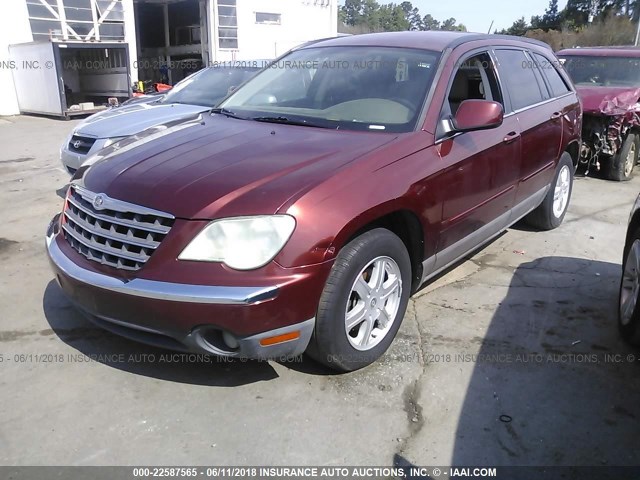 2A8GM68X87R104350 - 2007 CHRYSLER PACIFICA TOURING MAROON photo 2