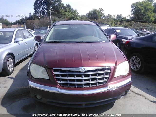 2A8GM68X87R104350 - 2007 CHRYSLER PACIFICA TOURING MAROON photo 6