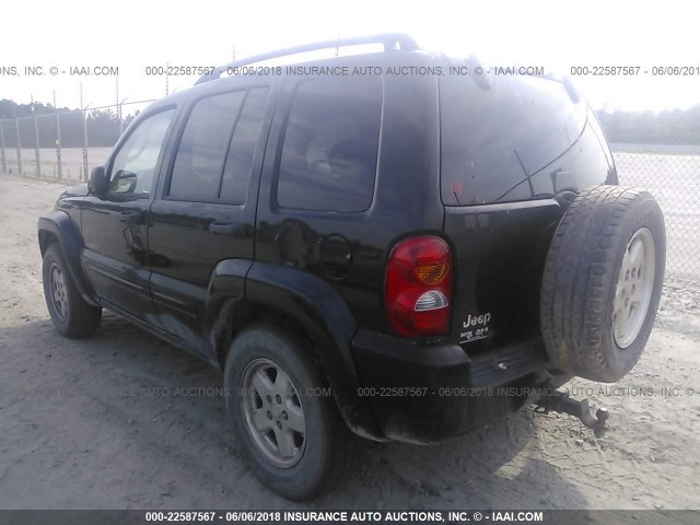 1J4GK58K04W257121 - 2004 JEEP LIBERTY LIMITED BLACK photo 3