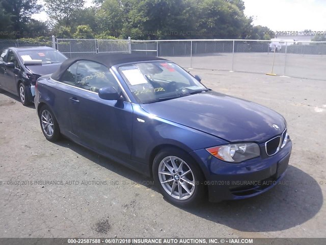 WBAUN1C53BVH82929 - 2011 BMW 128 I BLUE photo 1