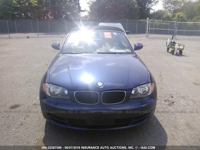 WBAUN1C53BVH82929 - 2011 BMW 128 I BLUE photo 6