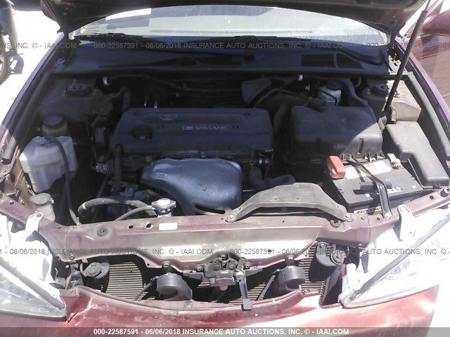 4T1BE32K64U349670 - 2004 TOYOTA CAMRY LE/XLE/SE 勃艮第红 照片 10