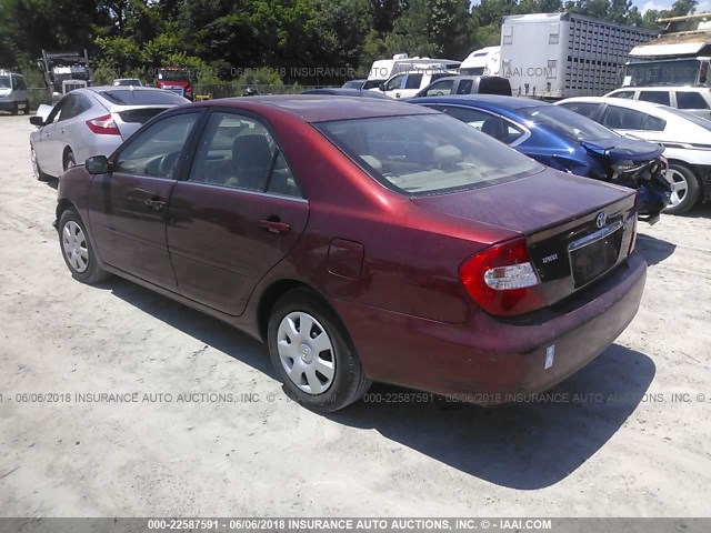 4T1BE32K64U349670 - 2004 TOYOTA CAMRY LE/XLE/SE 勃艮第红 照片 3