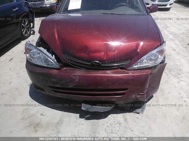 4T1BE32K64U349670 - 2004 TOYOTA CAMRY LE/XLE/SE 勃艮第红 照片 6