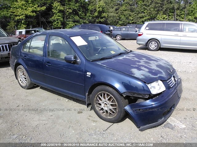 3VWSD69M81M154554 - 2001 VOLKSWAGEN JETTA GLS BLUE photo 1