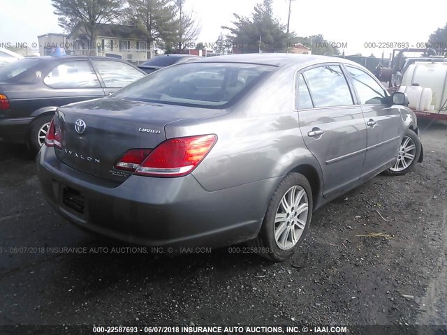 4T1BK36B87U206954 - 2007 TOYOTA AVALON XL/XLS/TOURING/LIMITED GRAY photo 4