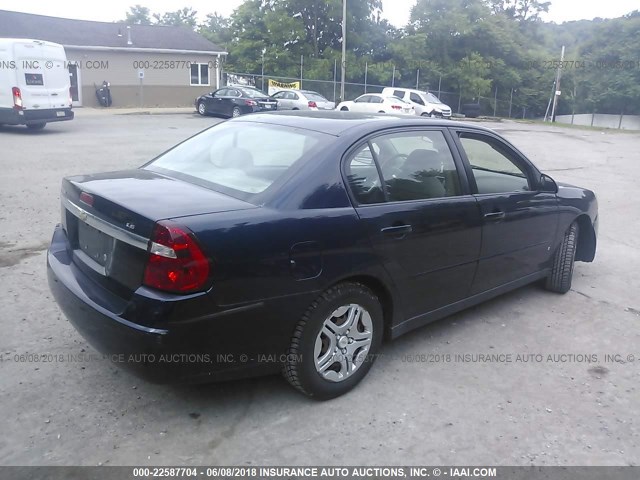 1G1ZS51F06F127895 - 2006 CHEVROLET MALIBU LS 黑色 照片 4