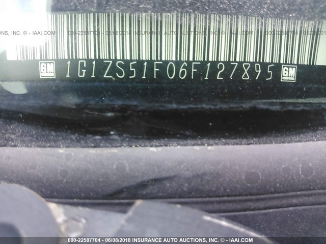 1G1ZS51F06F127895 - 2006 CHEVROLET MALIBU LS 黑色 照片 9