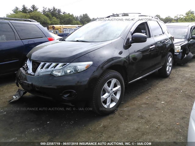 JN8AZ1MW0AW114081 - 2010 NISSAN MURANO S/SL/LE BLACK photo 2