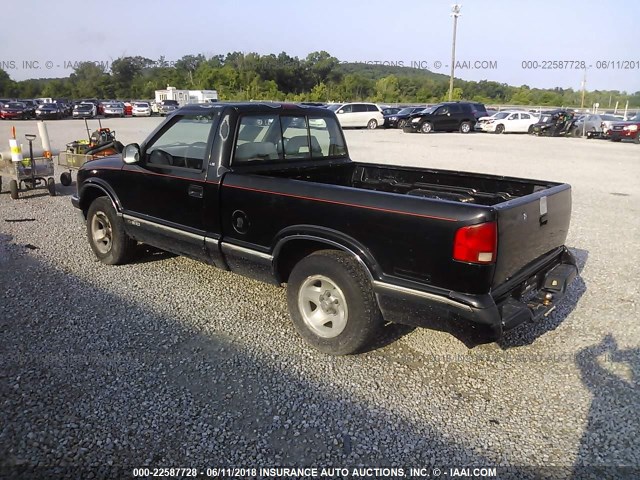 1GCCS14X3VK206333 - 1997 CHEVROLET S TRUCK S10 BLACK photo 3