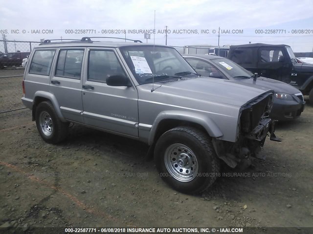 1J4FF58S5YL151173 - 2000 JEEP CHEROKEE CLASSIC GRAY photo 1