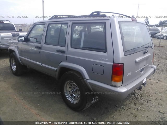 1J4FF58S5YL151173 - 2000 JEEP CHEROKEE CLASSIC GRAY photo 3