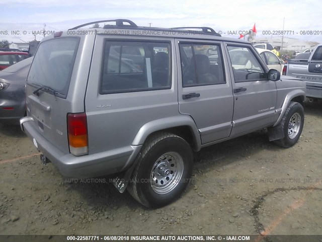 1J4FF58S5YL151173 - 2000 JEEP CHEROKEE CLASSIC GRAY photo 4