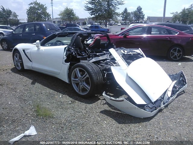 1G1YB2D77H5102676 - 2017 CHEVROLET CORVETTE STINGRAY/1LT WHITE photo 3