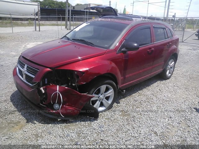 1B3CB3HAXAD615379 - 2010 DODGE CALIBER MAINSTREET BURGUNDY photo 2