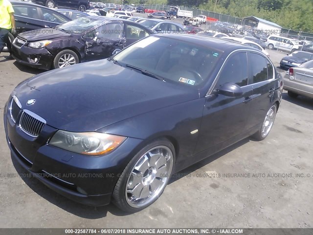 WBAVD53527A008908 - 2007 BMW 335 XI BLUE photo 2